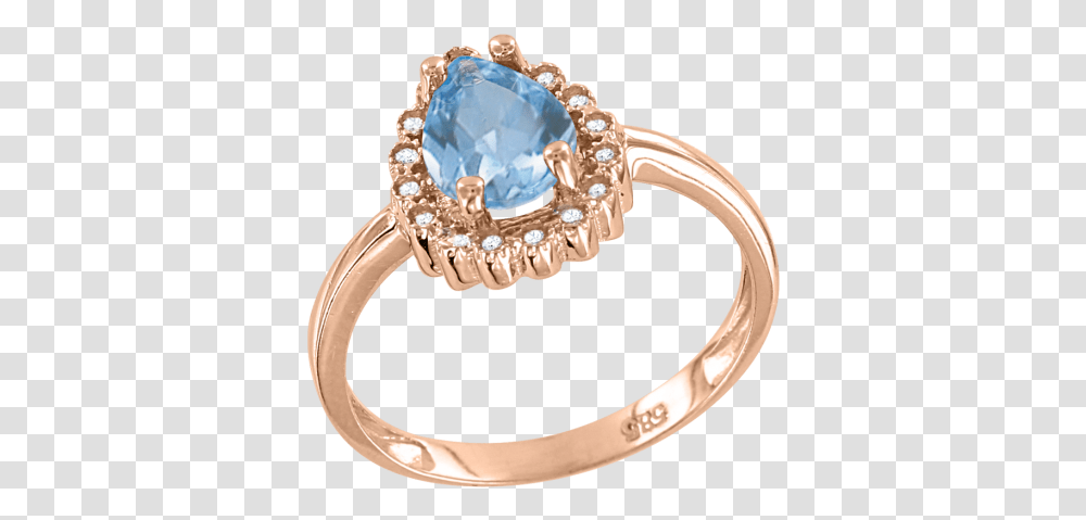 Ladys Ring In Red Gold Of 585 Assay Value With Blue Pre Engagement Ring, Accessories, Accessory, Jewelry Transparent Png