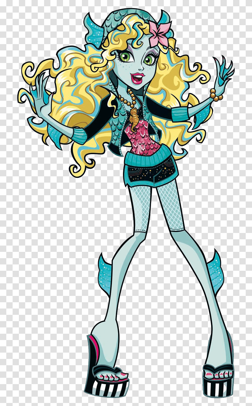 Lagoona Blue Is The Daughter Of A Sea Creature Lagoona Blue Monster High Characters, Book, Comics, Manga Transparent Png