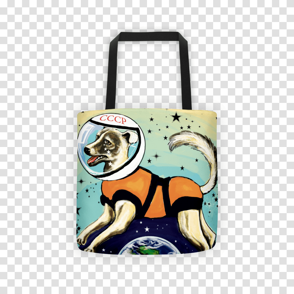 Laika Cccp Space Dog Tote Soviet Visuals Shop, Bag, Handbag, Accessories, Accessory Transparent Png