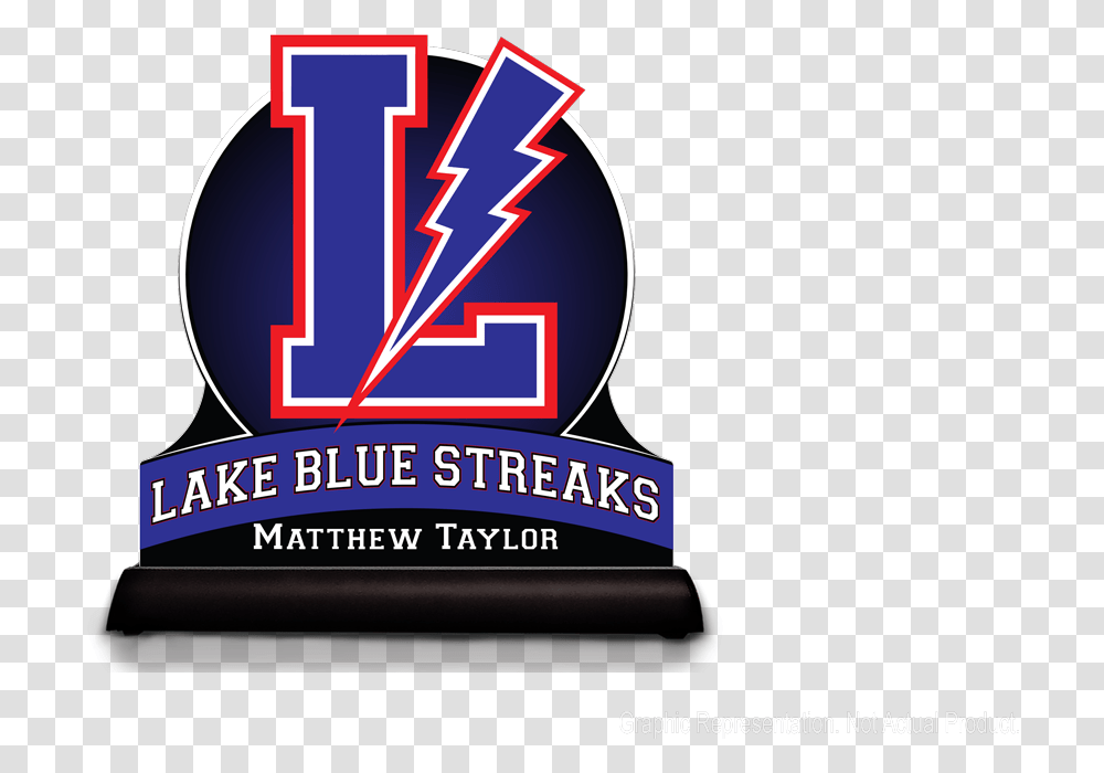 Lake Blue Streaks Edge Lights Lighting Trophy, Text, Logo, Symbol, Label Transparent Png