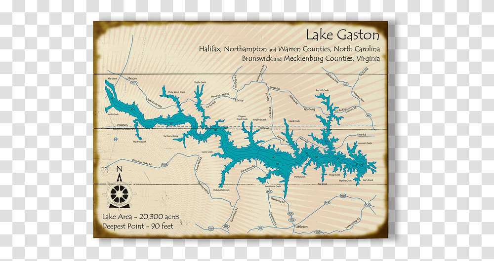 Lake Gaston Map, Diagram, Plot, Atlas, Outdoors Transparent Png