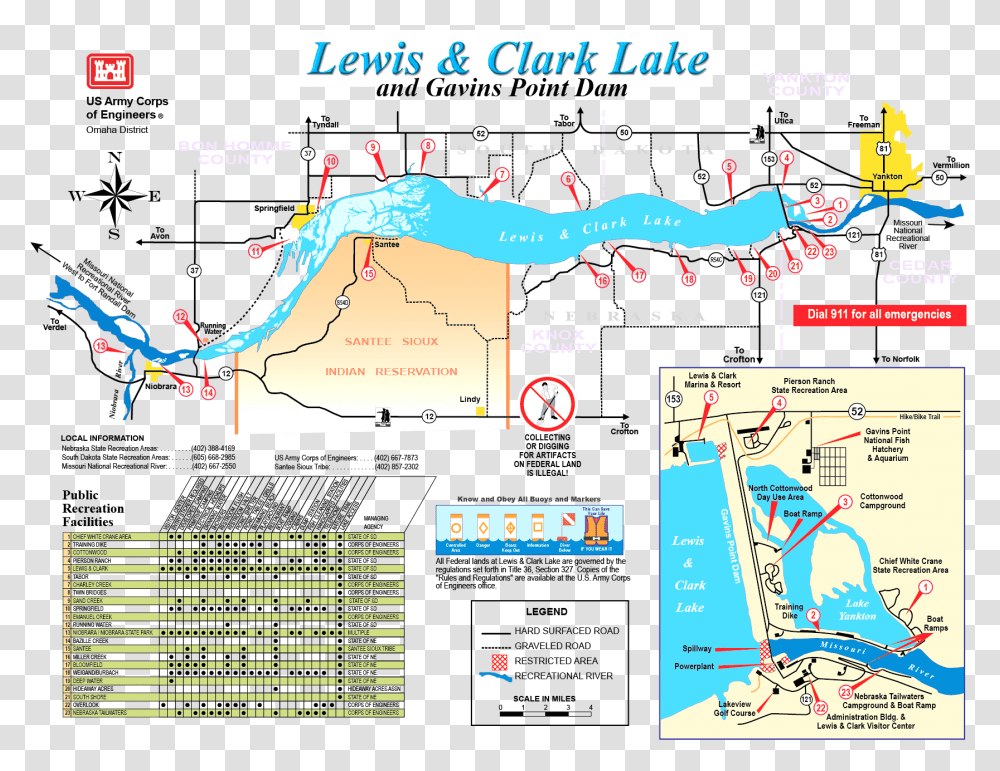 Lake Montana Lewis And Clark Lake Hiking, Plot, Map, Diagram, Vegetation Transparent Png