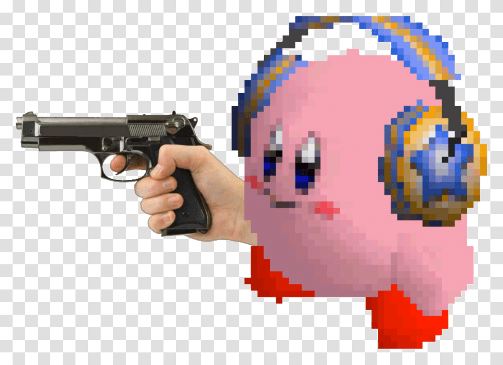 Lakitu Kirby Headphones Gif Fast, Gun, Weapon, Weaponry, Handgun Transparent Png