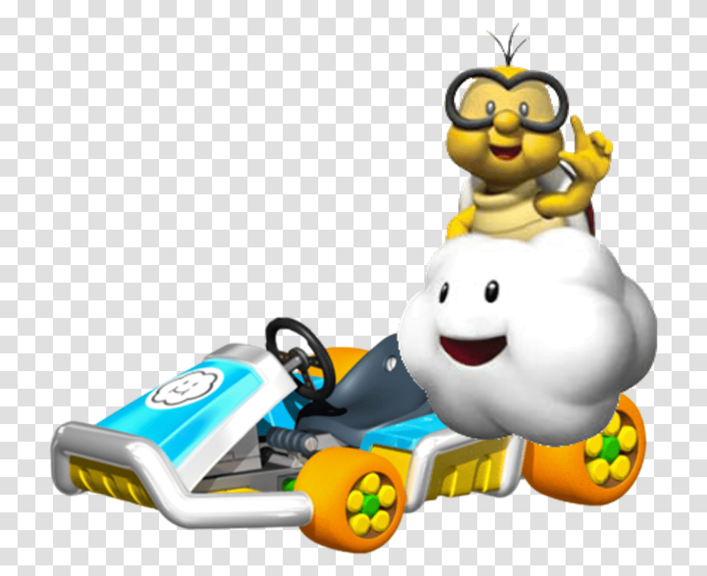 Lakitu Mario Kart 7 Standard Kart, Toy, Vehicle, Transportation, Car Transparent Png