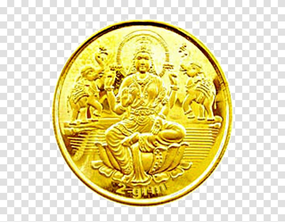 Lakshmi Gold Coin Background Image 2 Gram Gold Coin, Money Transparent Png