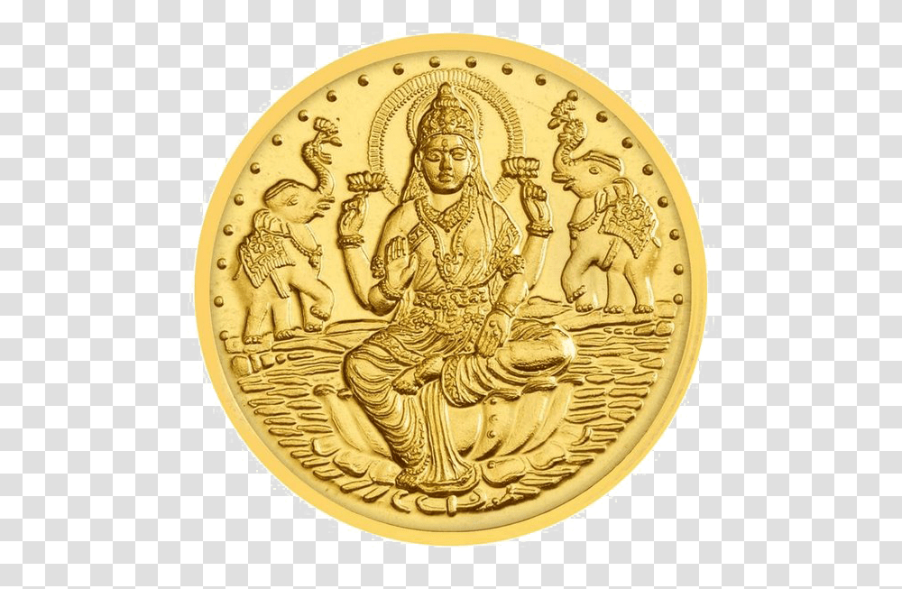 Lakshmi Gold Coin High 1gm Gold Coin, Money, Painting, Art Transparent Png