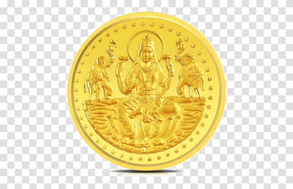 Lakshmi Gold Coin Pic Gold Coin Images, Money, Person, Human, Painting Transparent Png