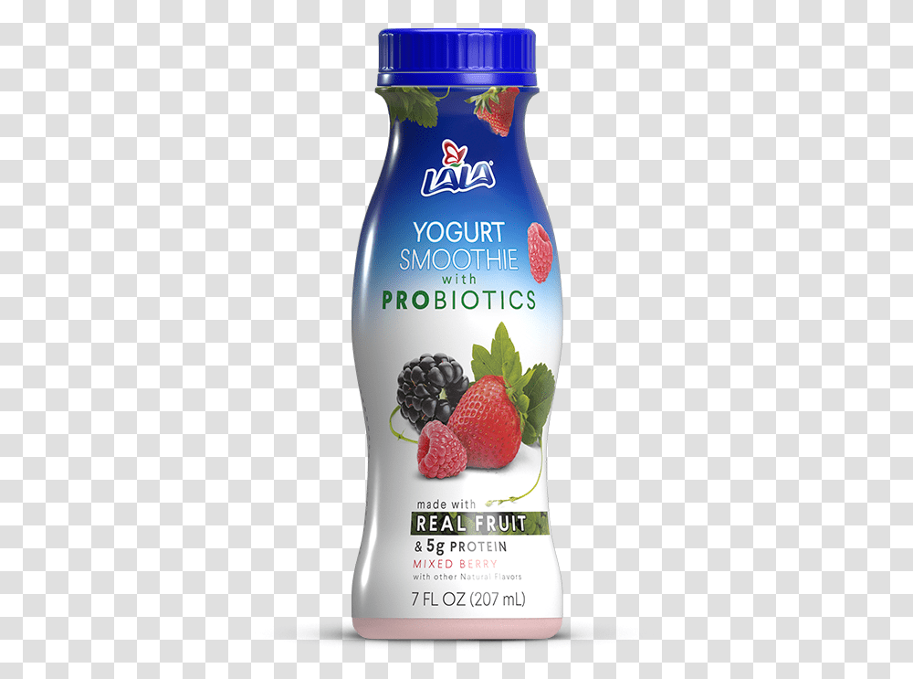 Lala Yogurt Smoothie Pecan, Bottle, Raspberry, Fruit, Plant Transparent Png