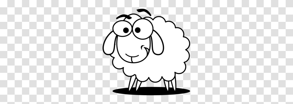 Lamb Clipart Black And White, Stencil Transparent Png