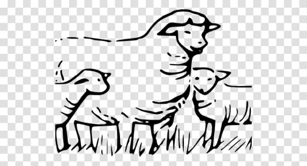 Lamb Clipart Sheep Flock, Silhouette, Outdoors, Nature Transparent Png