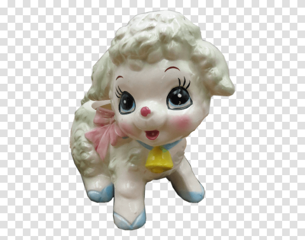 Lamb Cute Vintage Ageregression Tumblr Moodboard Doll Animal Figure, Figurine, Sweets, Food, Confectionery Transparent Png