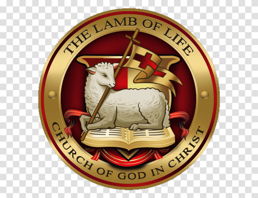 Lamb Of Life Church God In Christ Emblem, Logo, Symbol, Trademark, Badge Transparent Png