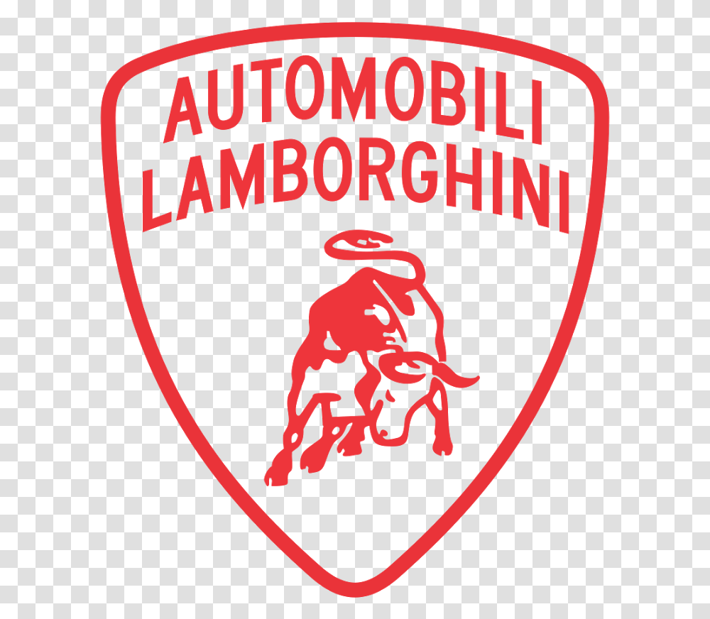 Lamborghini Automobili Logo Lamborghini Logo Red, Symbol, Trademark, Poster, Advertisement Transparent Png