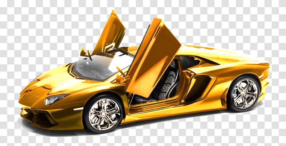 Lamborghini Gallardo Gold Real Gold Lamborghini Price, Car, Vehicle, Transportation, Tire Transparent Png