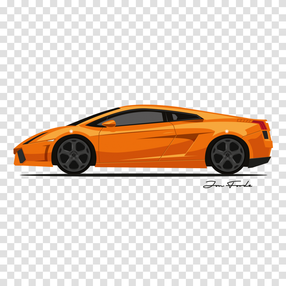 Lamborghini Gallardo Jon Forde Automotive Illustrator, Wheel, Machine, Tire, Car Wheel Transparent Png