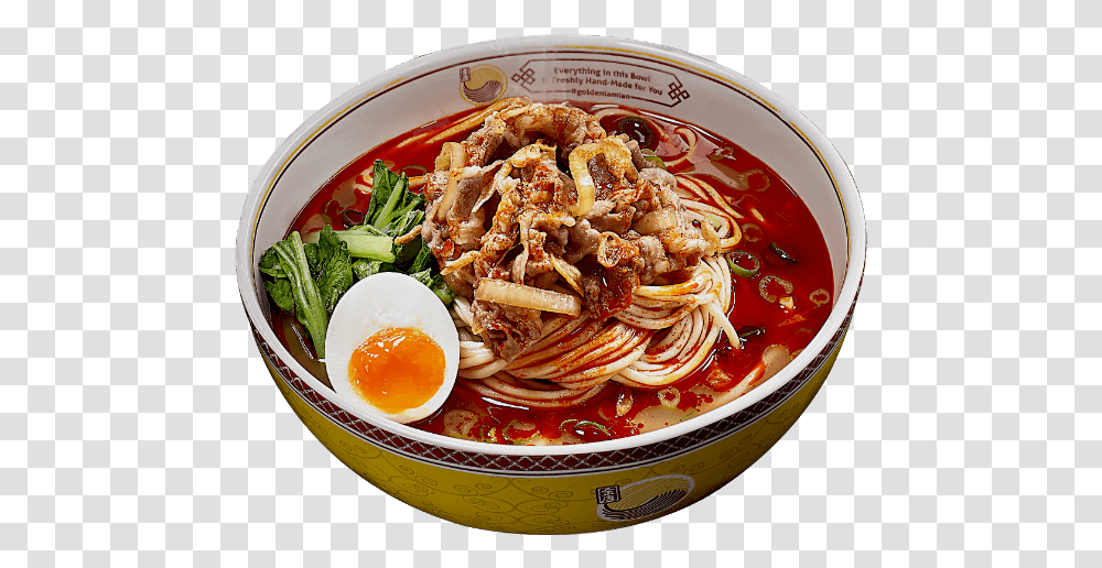 Lamian Extra Spicy Beef Golden Lamian Extra Spicy Chicken, Bowl, Dish, Meal, Food Transparent Png