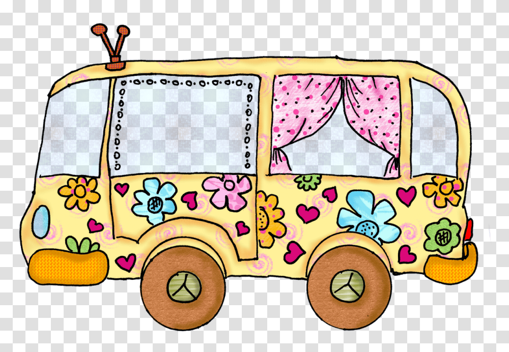 Laminas Para Decoupage Doodling Patchwork, Van, Vehicle, Transportation, Caravan Transparent Png