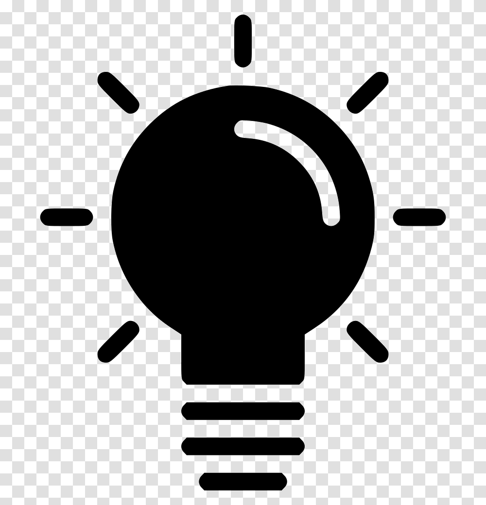 Lamp Idea Creativity Icon Free Download, Light, Lightbulb, Stencil, Silhouette Transparent Png