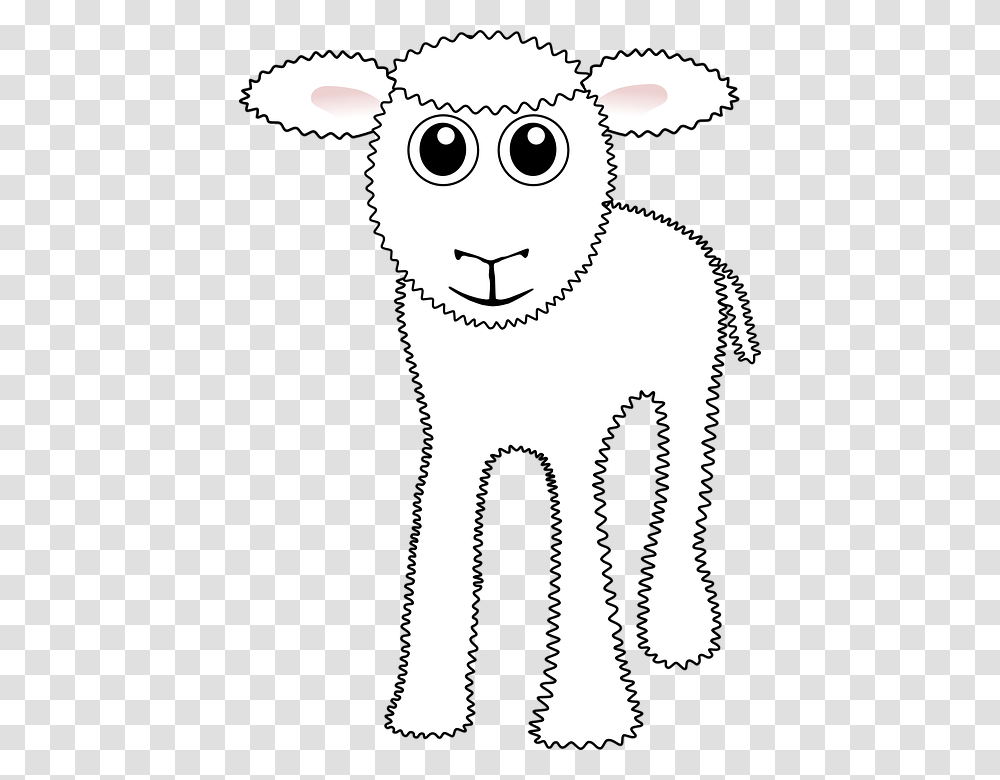 Lamp Sheep Young Baby Farm Animal Curious Cute Cartoon Sheep Face, Stencil, Mammal, Pet, Wildlife Transparent Png