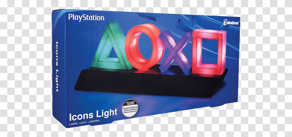 Lampa Led Playstation Icons Buttons Black Paladone Pe Darwinmd Led Light Icon Playstation, Word, Alphabet, Text, Purple Transparent Png