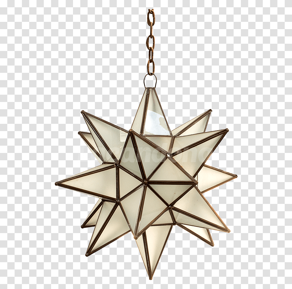 Lampara Estrella De Cristal Moravian Star Lantern Glass Pattern, Star Symbol Transparent Png