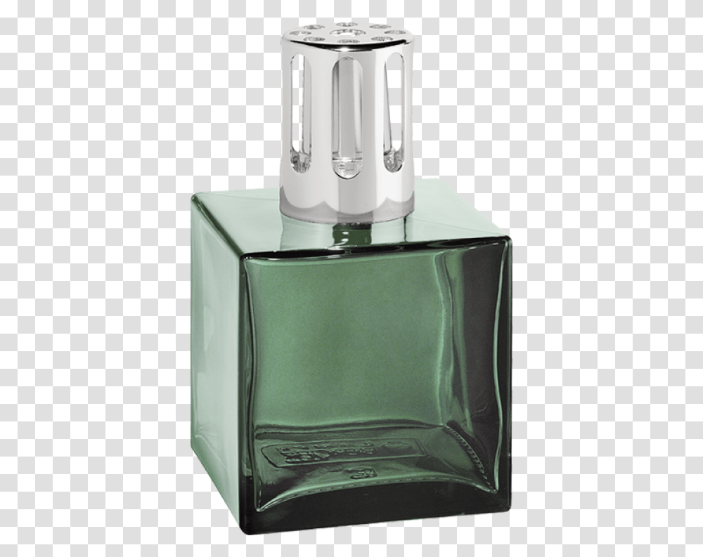 Lampe Berger Cube With Green Color Lampe Berger Cube Onyx, Bottle, Cosmetics, Perfume, Mixer Transparent Png