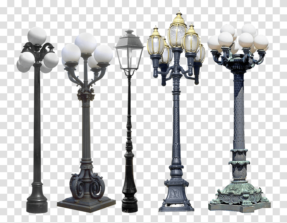 Lamppost Street Lamp Retro Lighting Street City Old Street Light, Chandelier, Lamp Post, Lampshade Transparent Png