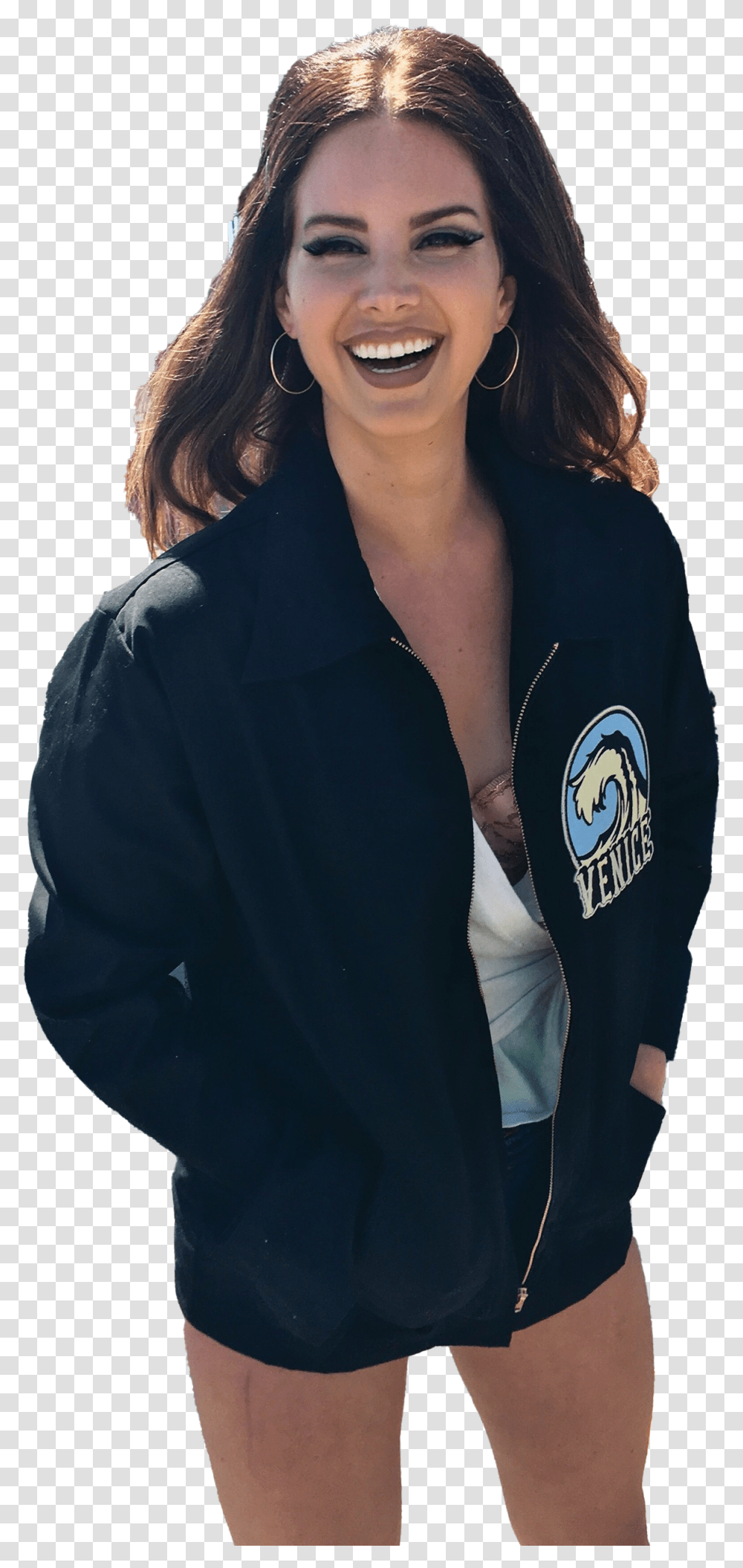 Lana Del Rey Image Lana Del Rey 2019 Smile, Sleeve, Person, Jacket Transparent Png