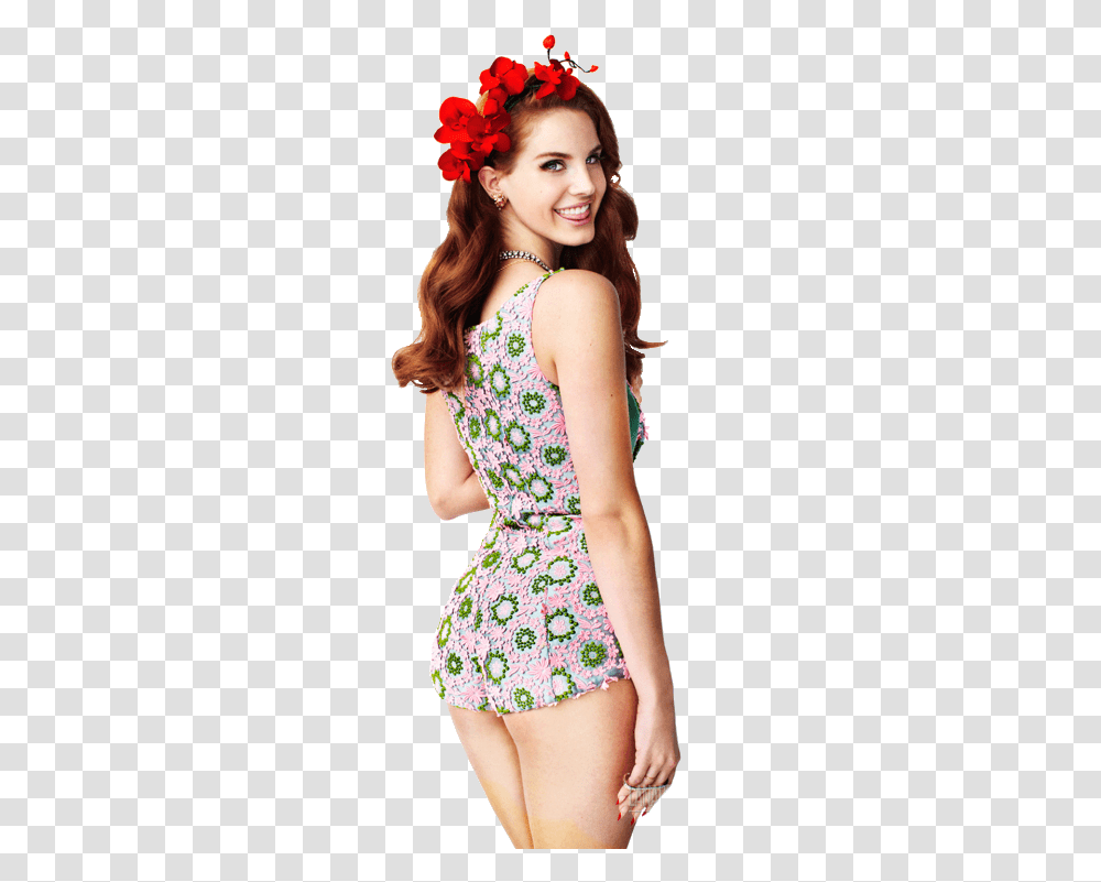 Lana Del Rey Lana And Flowers Image Lana Del Rey Flower Headpiece, Dress, Person, Female Transparent Png