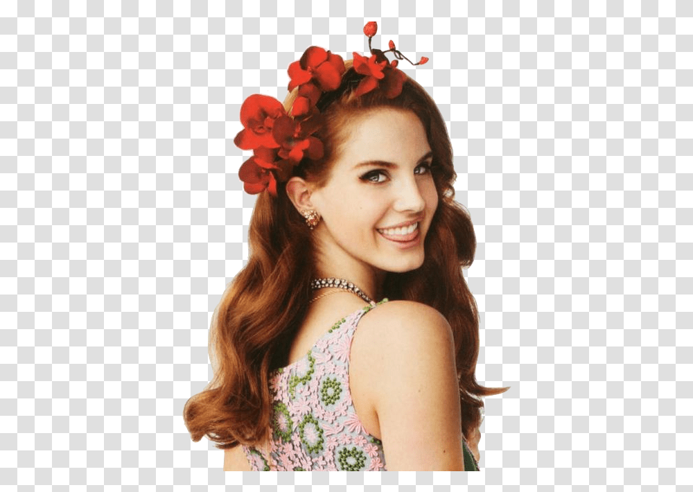 Lana Del Rey Lana Del Rey Hair Flowers, Face, Person, Accessories, Female Transparent Png