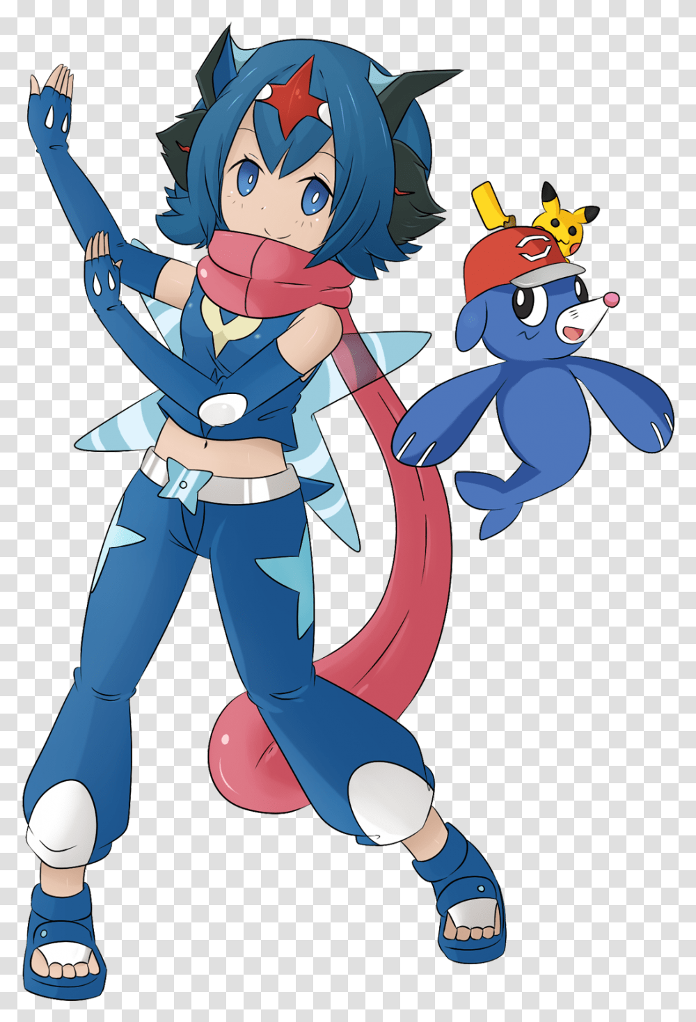 Lana Pokemon Lana And Ash Greninja, Comics, Book, Manga, Toy Transparent Png