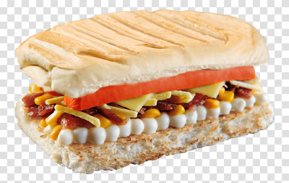Lanche Hot Dog Prensado, Sandwich, Food, Burger, Bread Transparent Png