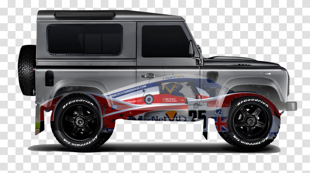 Land Rover Defender Side View, Tire, Wheel, Machine, Car Wheel Transparent Png