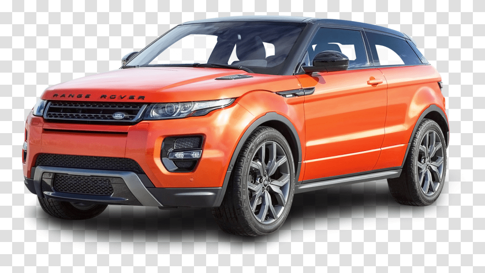 Land Rover Image Range Rover Evoque Orange, Car, Vehicle, Transportation, Windshield Transparent Png