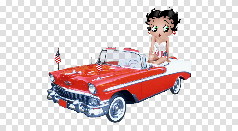 Land Vehicleclassic Carautomotive Designchevrolet Betty Boop In Car, Convertible, Transportation, Person, Hot Rod Transparent Png