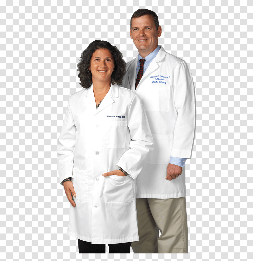 Landa And Dr, Tie, Lab Coat, Person Transparent Png