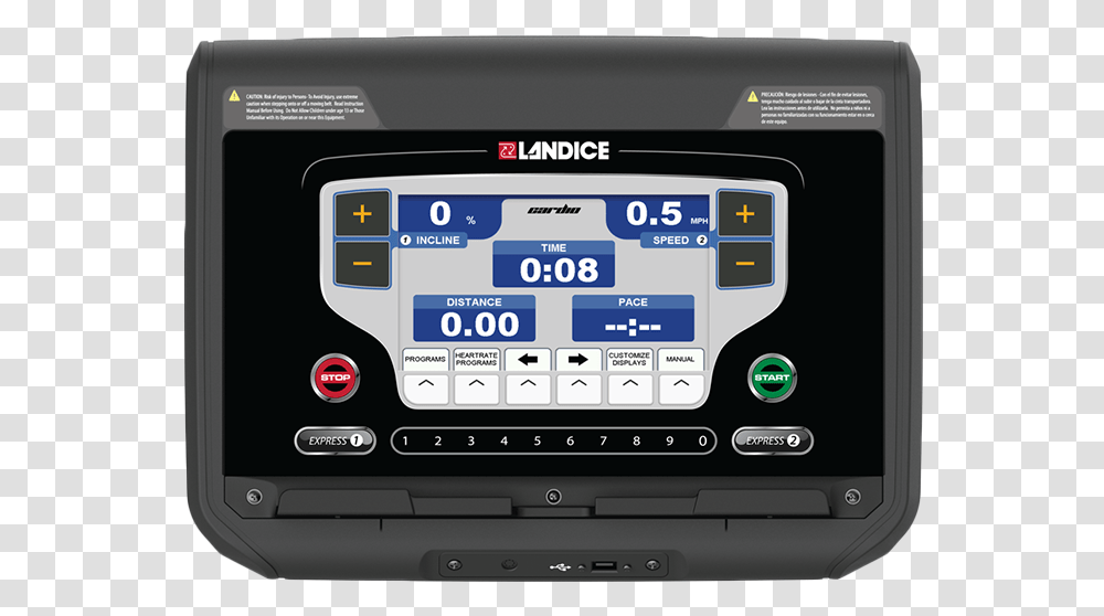 Landice L7 Treadmill With Cardio Control Panel Treadmill Display, Stereo, Electronics, Mobile Phone, Cell Phone Transparent Png