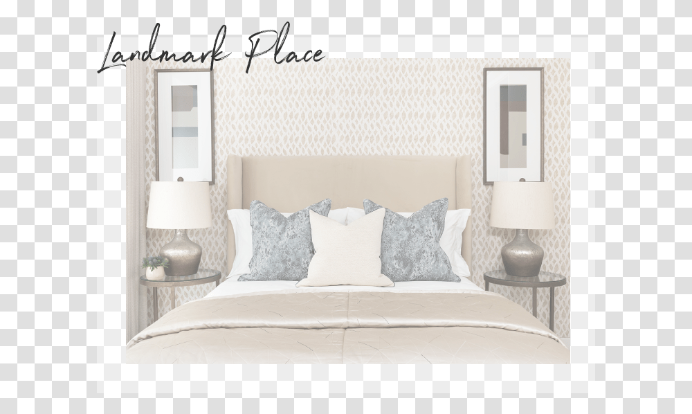 Landmark Place Bed Sheet, Pillow, Cushion, Furniture, Bedroom Transparent Png