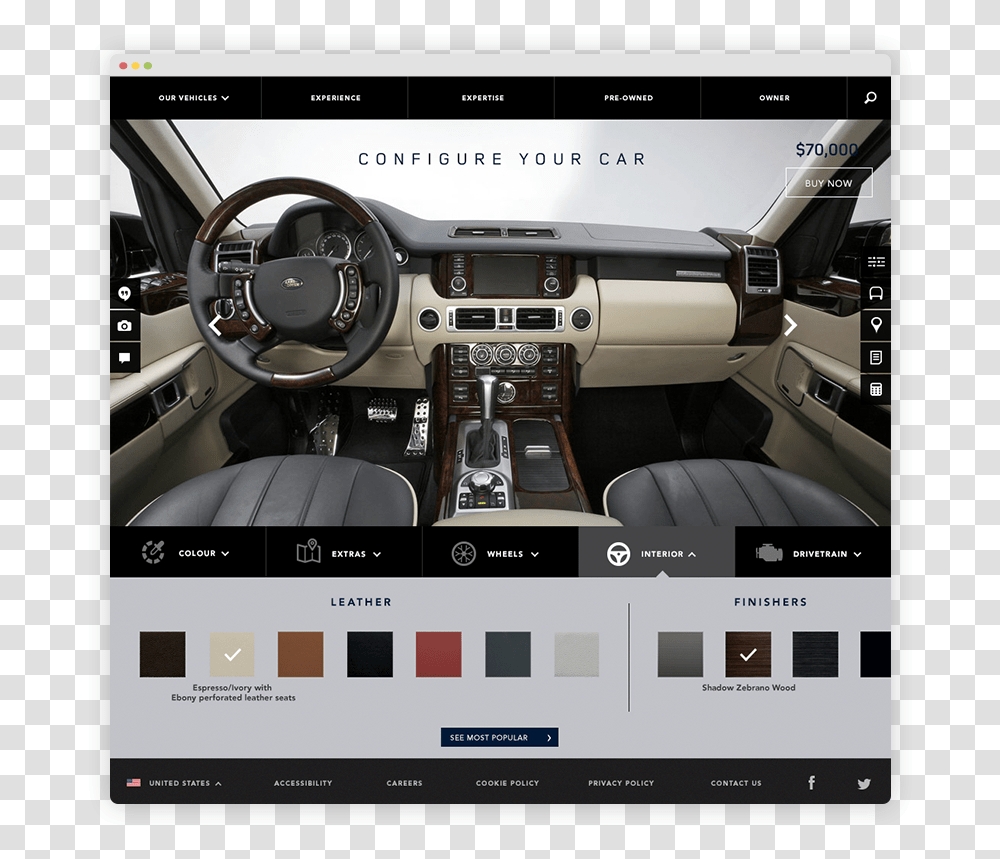 Landrover In Browser4 Range Rover 2010 Interior, Machine, Steering Wheel, Electronics Transparent Png
