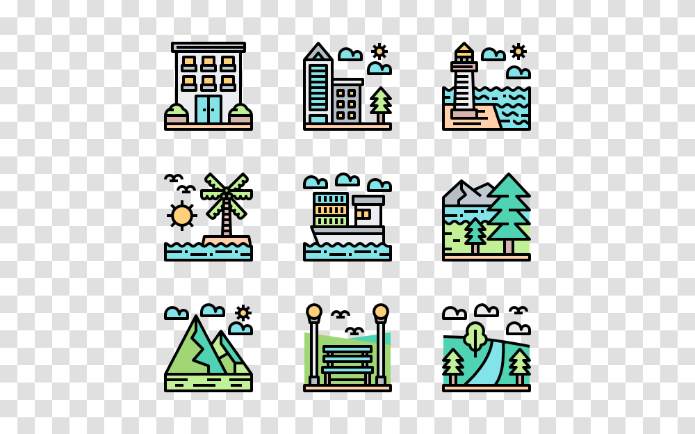 Landscape Icon Packs, Alphabet, Game, Pac Man Transparent Png