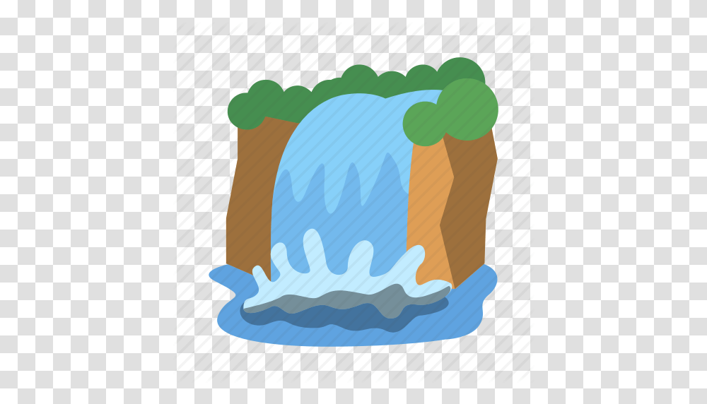 Landscape Natural Nature Outdoors River Water Waterfall Icon, Diaper, Birthday Cake, Dessert, Food Transparent Png