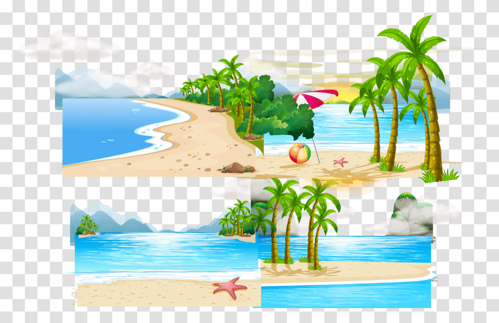 Landscape Sea Illustrator, Shoreline, Water, Outdoors, Nature Transparent Png