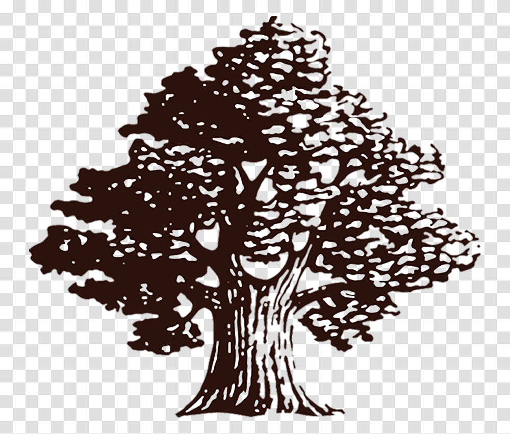 Landscaping Cartoon Lovely, Tree, Plant, Leaf, Silhouette Transparent Png