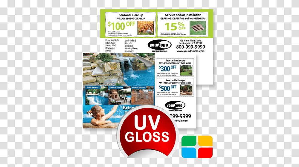 Landscaping Postcards 4 X 6 Uv Hardscaping Ads Or Flyers, Person, Human, Poster, Advertisement Transparent Png