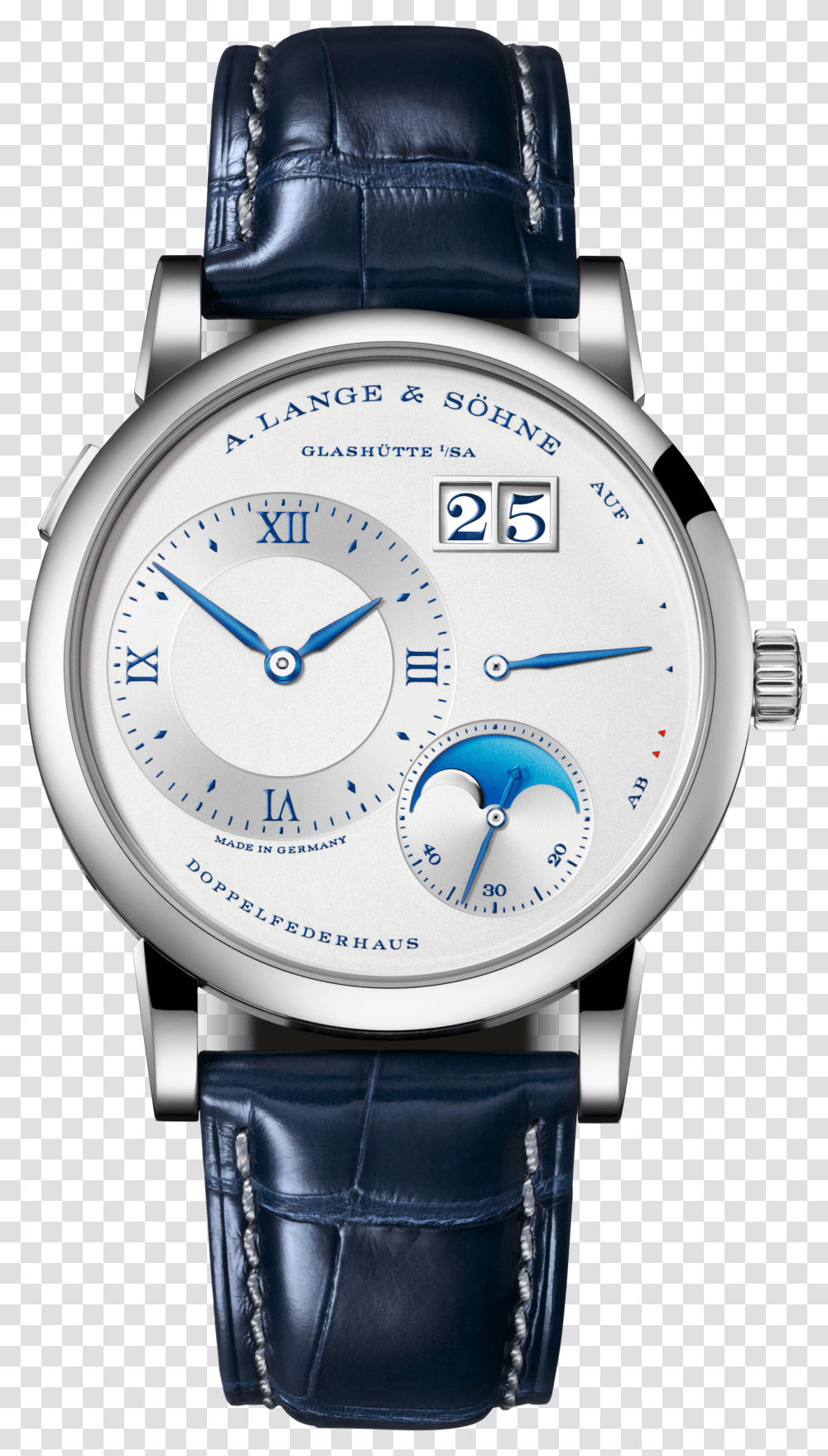 Lange 1 Moon Phase 25th Anniversary, Wristwatch, Clock Tower, Architecture, Building Transparent Png