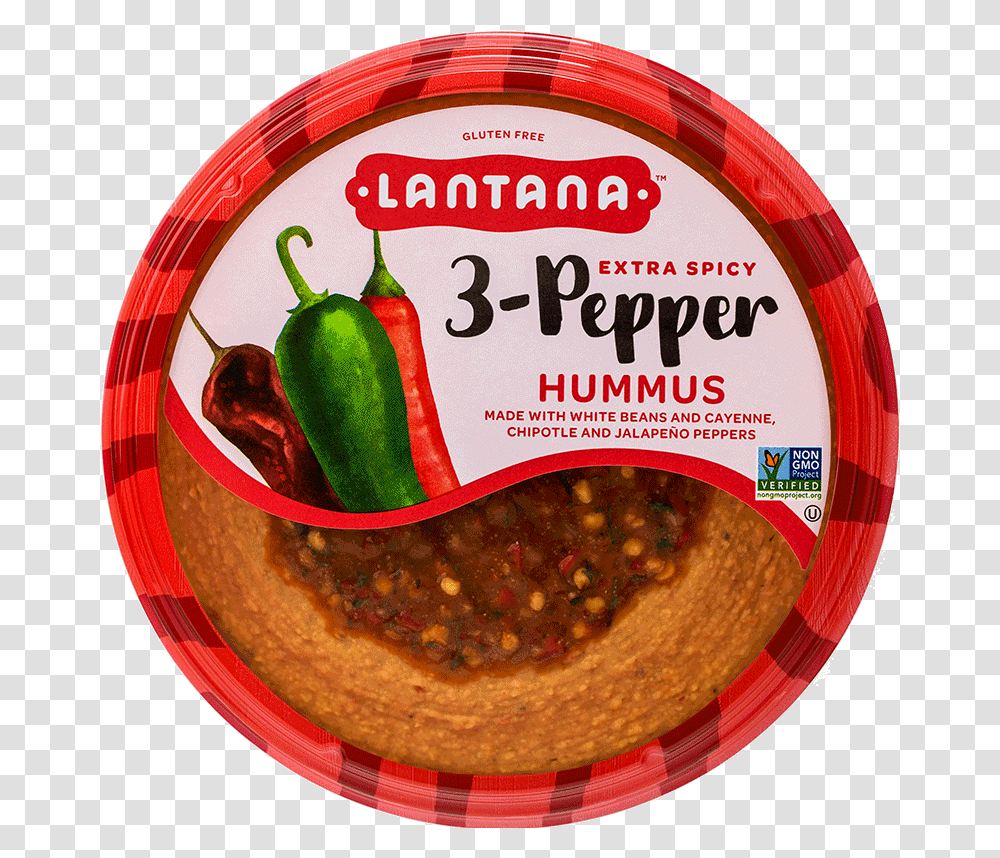 Lantana 3 Pepper Hummus, Food, Plant, Relish, Ketchup Transparent Png