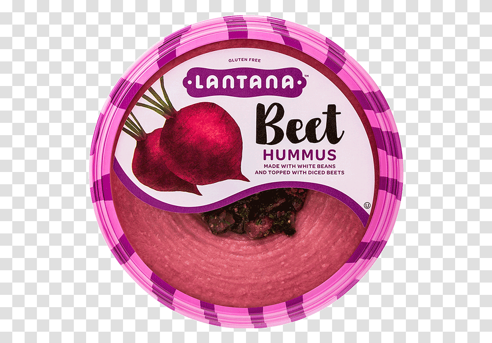 Lantana Beet Hummus, Purple, Plant, Food, Paper Transparent Png