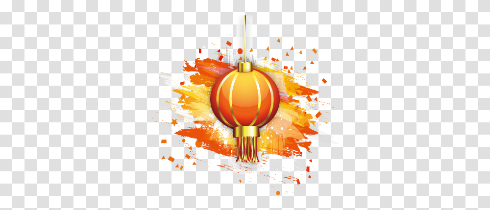 Lantern Lantern Festival New Year Orange, Nuclear, Fire Transparent Png
