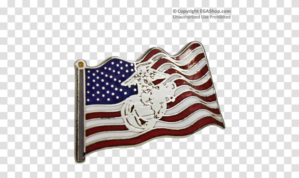 Lapel Pin American Flag American Flag And Eagle Globe And Anchor Lapel Pin, Emblem, Logo Transparent Png