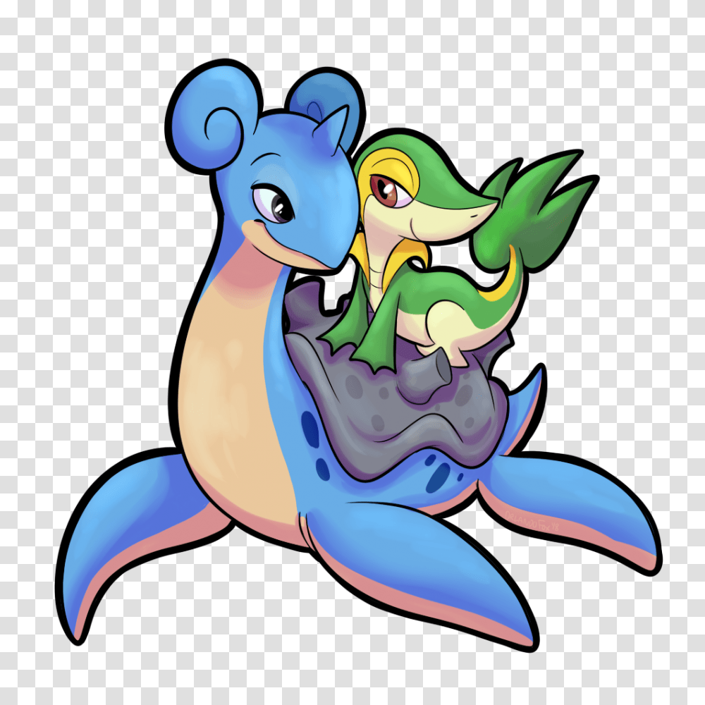 Lapras Snivy Sticker, Animal, Mammal, Sea Life Transparent Png